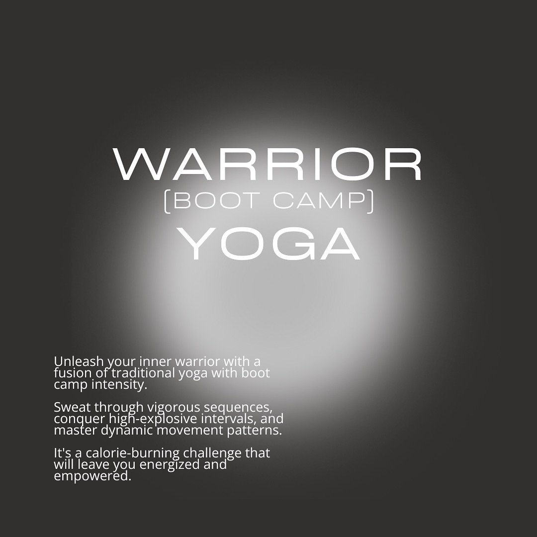 Our Warrior Yoga class combines the serenity of yoga with the intensity of bootcamp for a balanced mind-body workout. Join us twice a week and unleash your strength from within 💪🏼

#WarriorYoga #BootcampFusion #MindBodyBalance #yogaclass #onlineyog