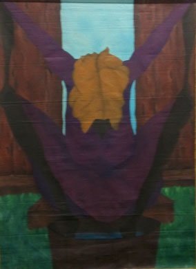 Soak'n My Feets'
Oil on canvas; Felt border; Tapestry
