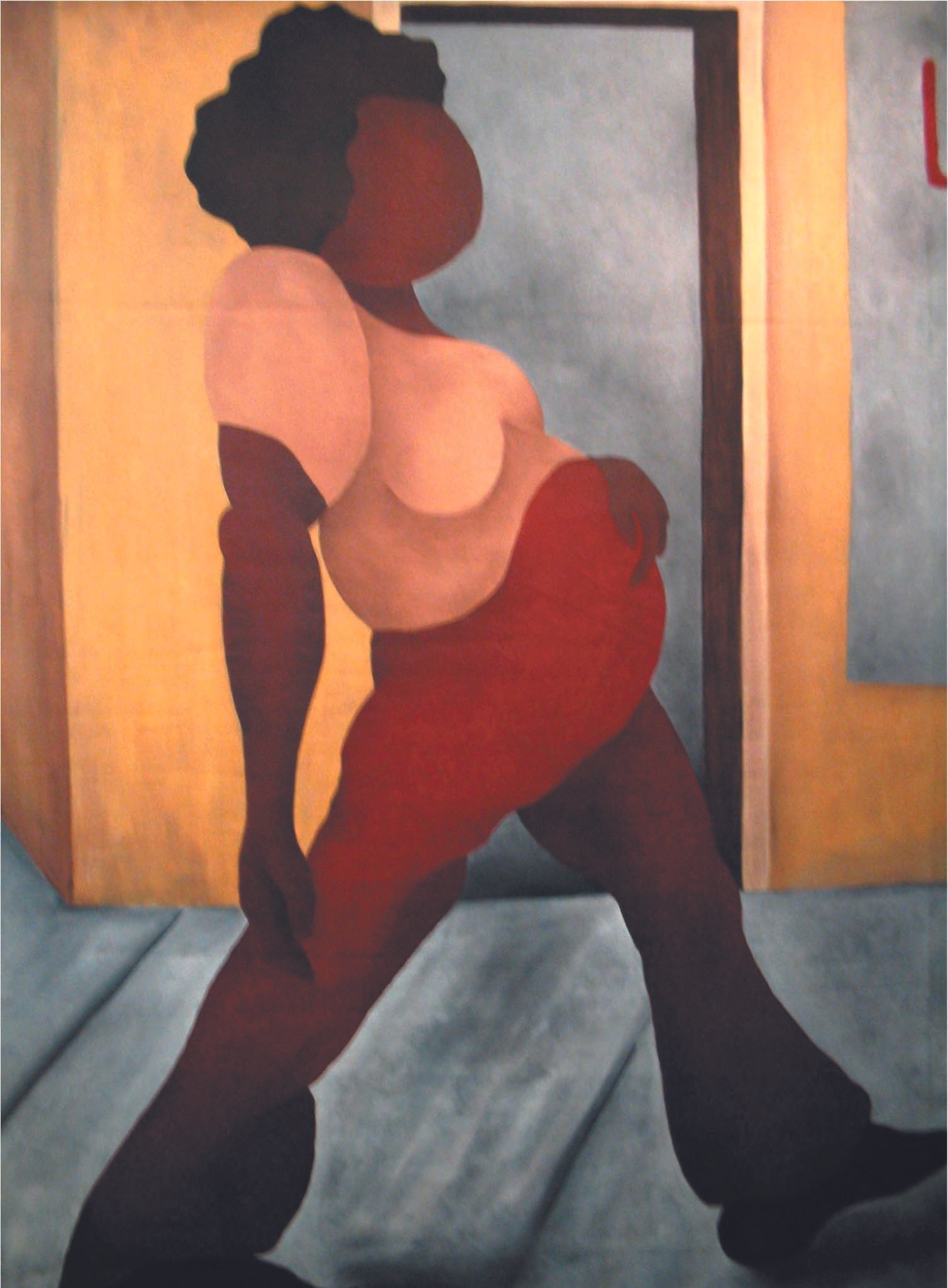 Pregnant with the Troubles of This World
Oil on canvas; Felt border; Tapestry