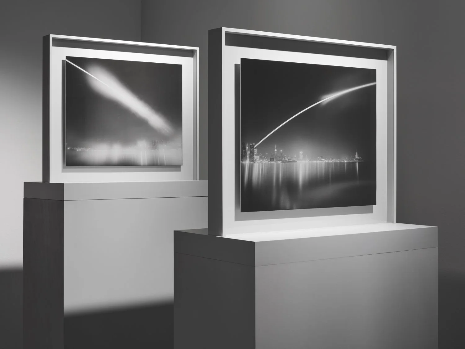 SELENO– (installation view) , SELENO-, 2015-0507-2345-0508-0509, 2015 27 1/2" x 32" x 3 3/16" (Double-sided gelatin silver prints, custom open frame)

SELENO-, 2016-1012-2151-1013-0332, 2016 27 1/2" x 32" x 3 3/16" (Double-sided gelatin silver prints