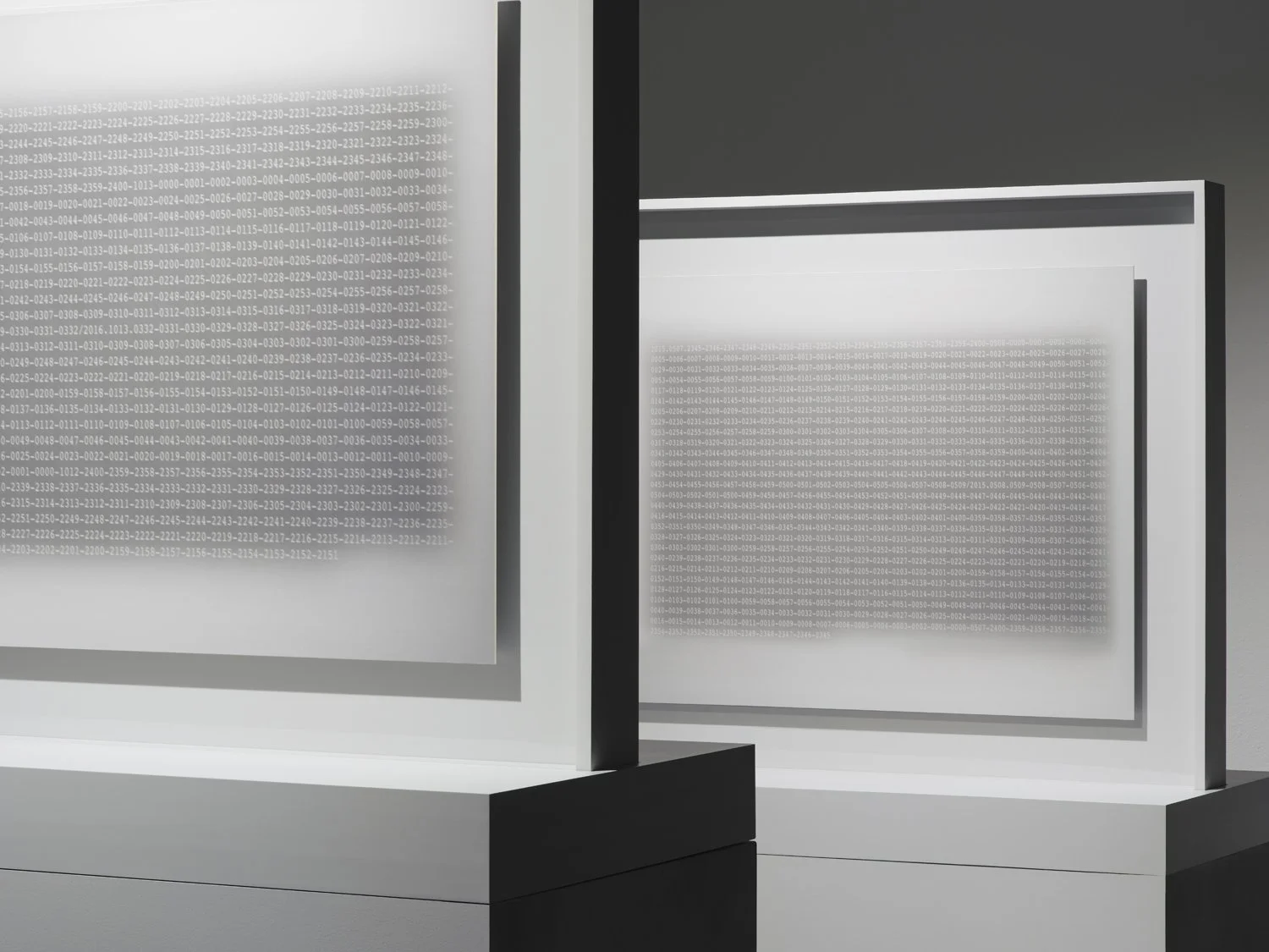 SELENO– (installation view, back) — typography