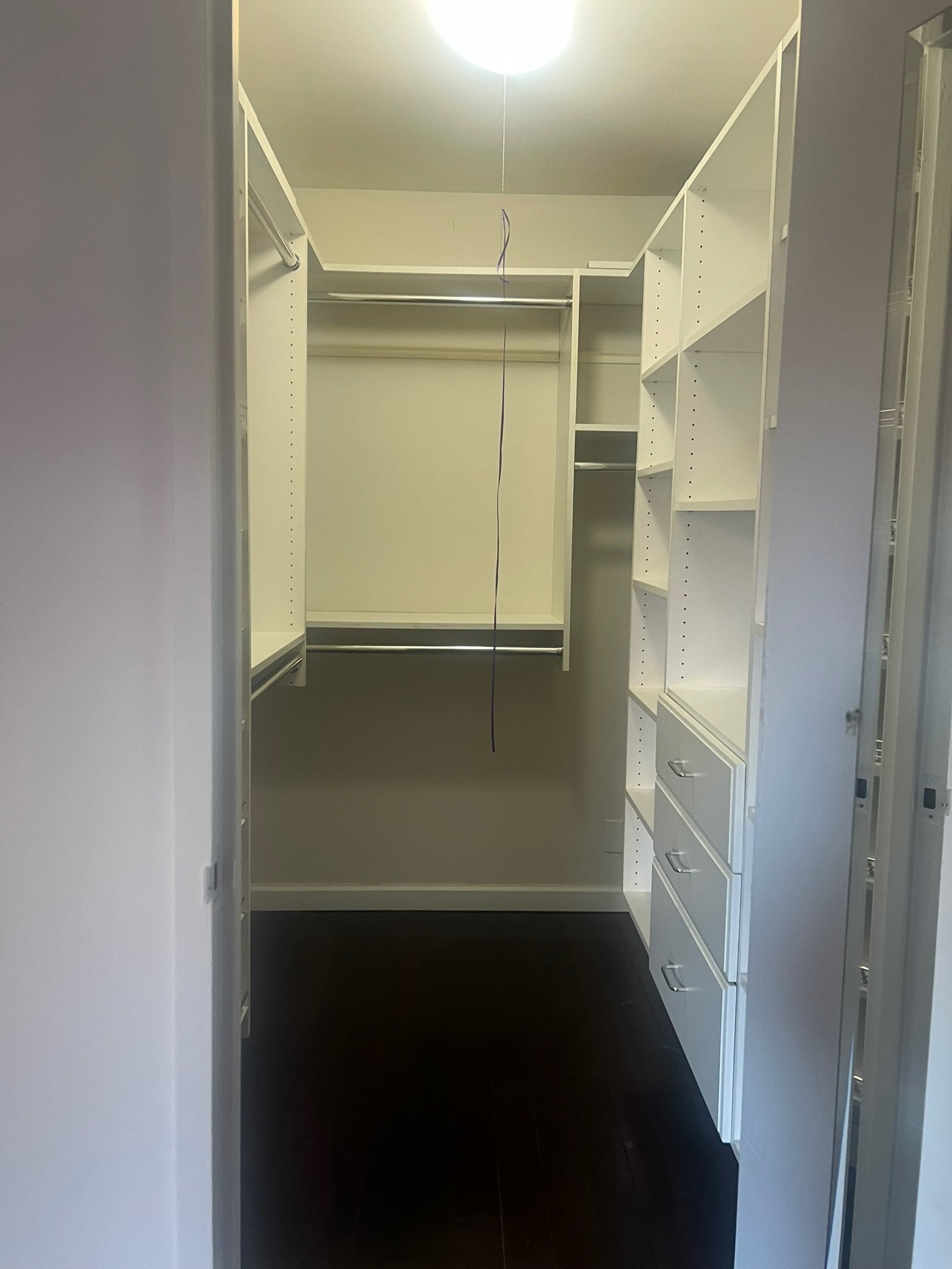 Organizing and staging after a full closet installation on the Upper East Side (UES). Custom storage solutions and precision assembly are done right.