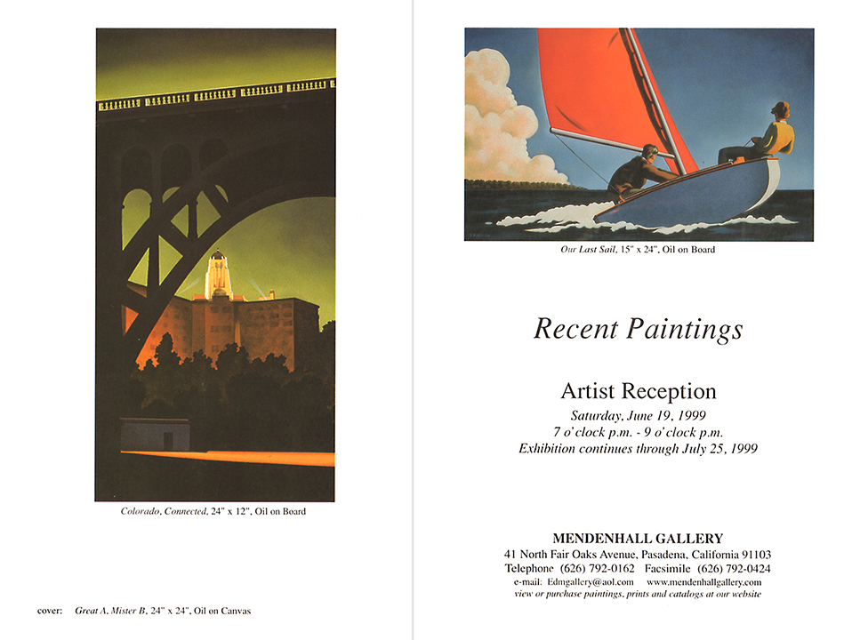 Kenton Nelson Exhibition Invitation: Mendenhall Gallery, 1999