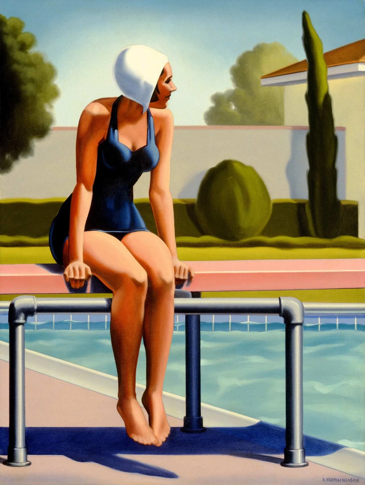 稀少　Nelson Dominguez　ネルソン・ドミンゲス 画集 Swim Party #1 Limited Edition Giclee Print — Kenton Nelson Press