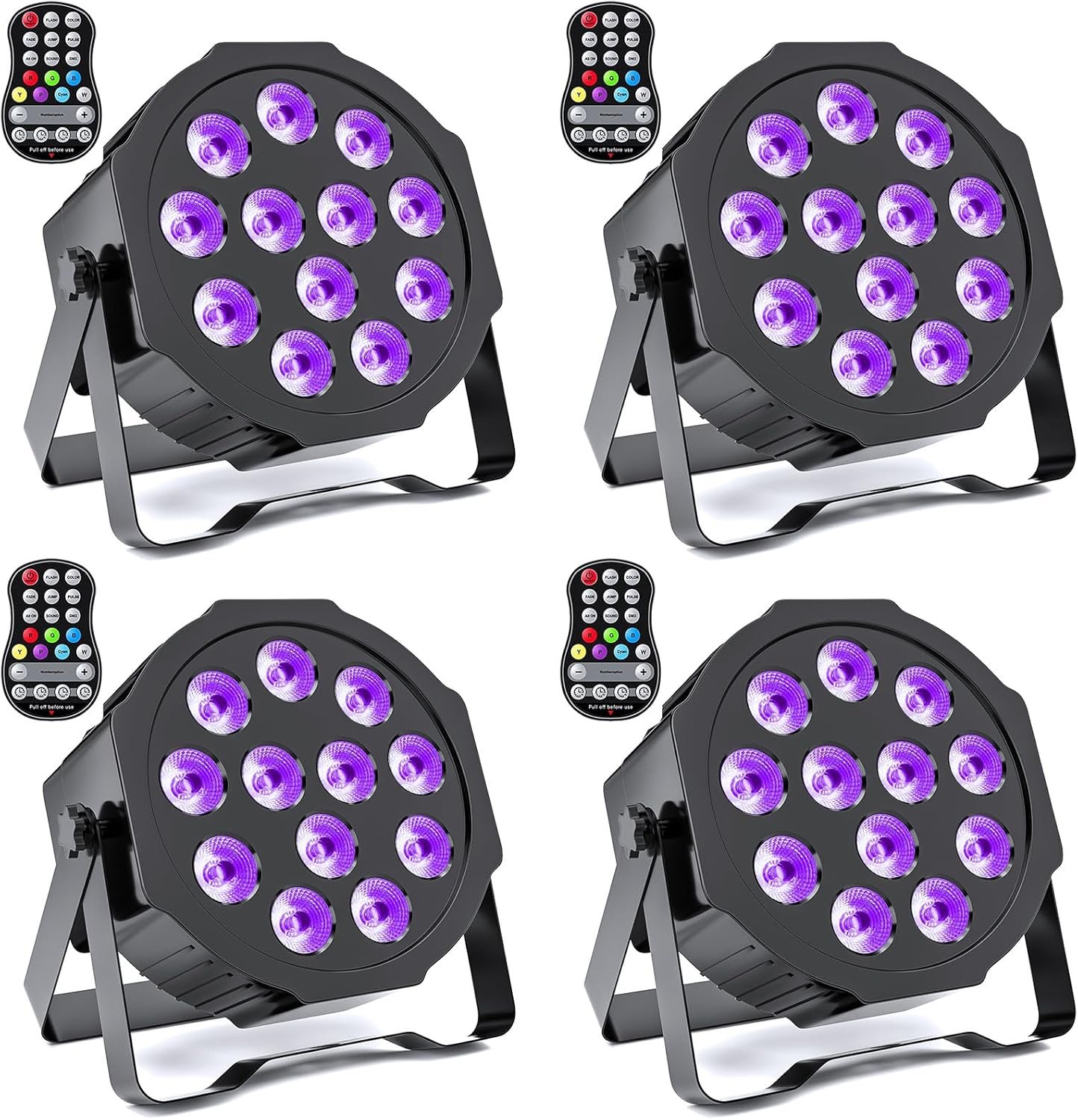 Wireless Par Lights (Uplights) - 4 Pk