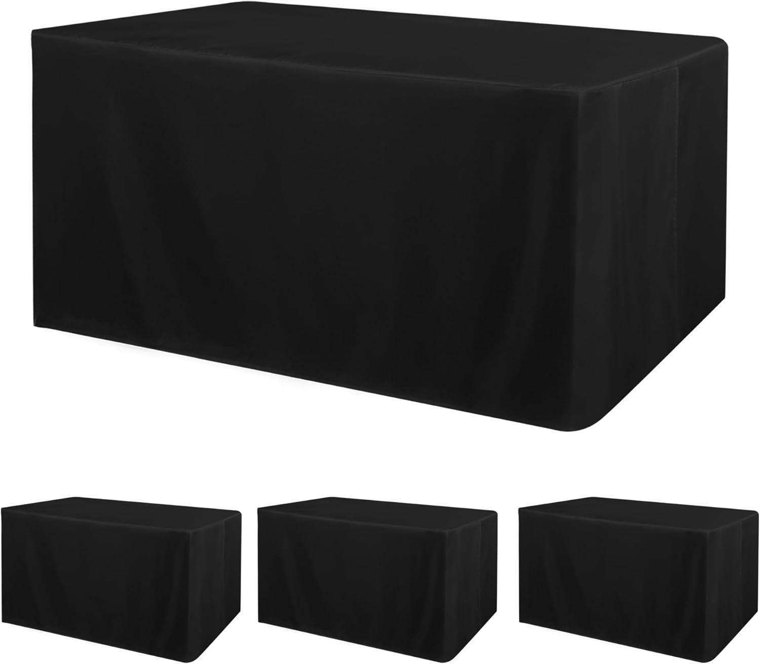 Black Fitted Rectangle Tablecloth(s)