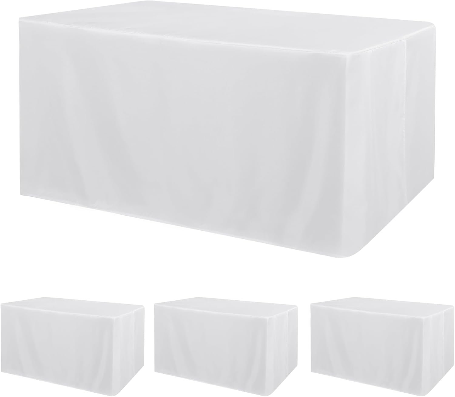 White Fitted Rectangle Tablecloth(s)