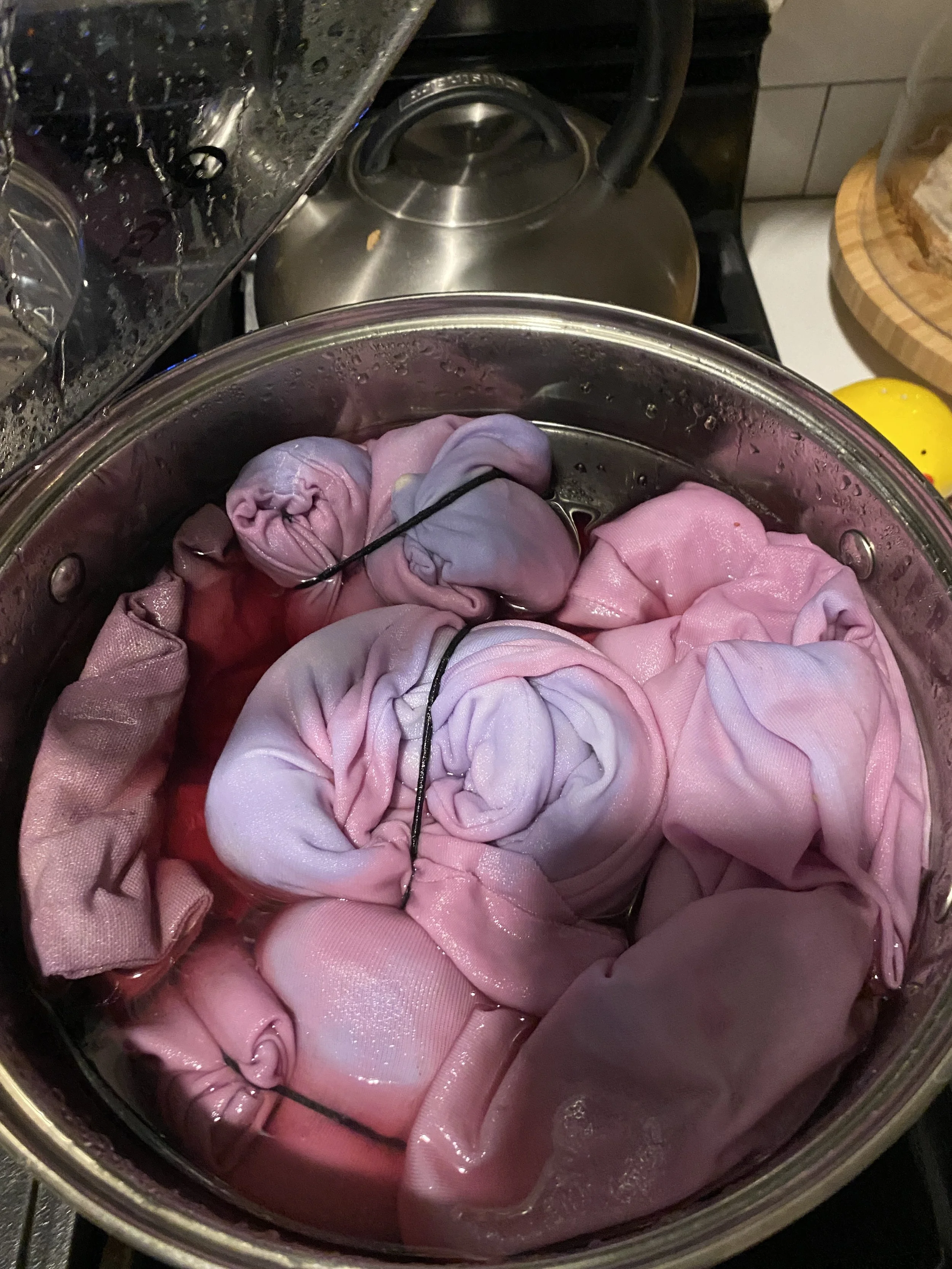 Dyeing fabric in my alum mixture