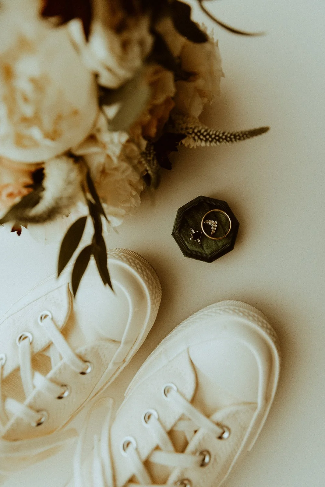 Wedding flat lay details from Orange County wedding photographer Tesla Rae