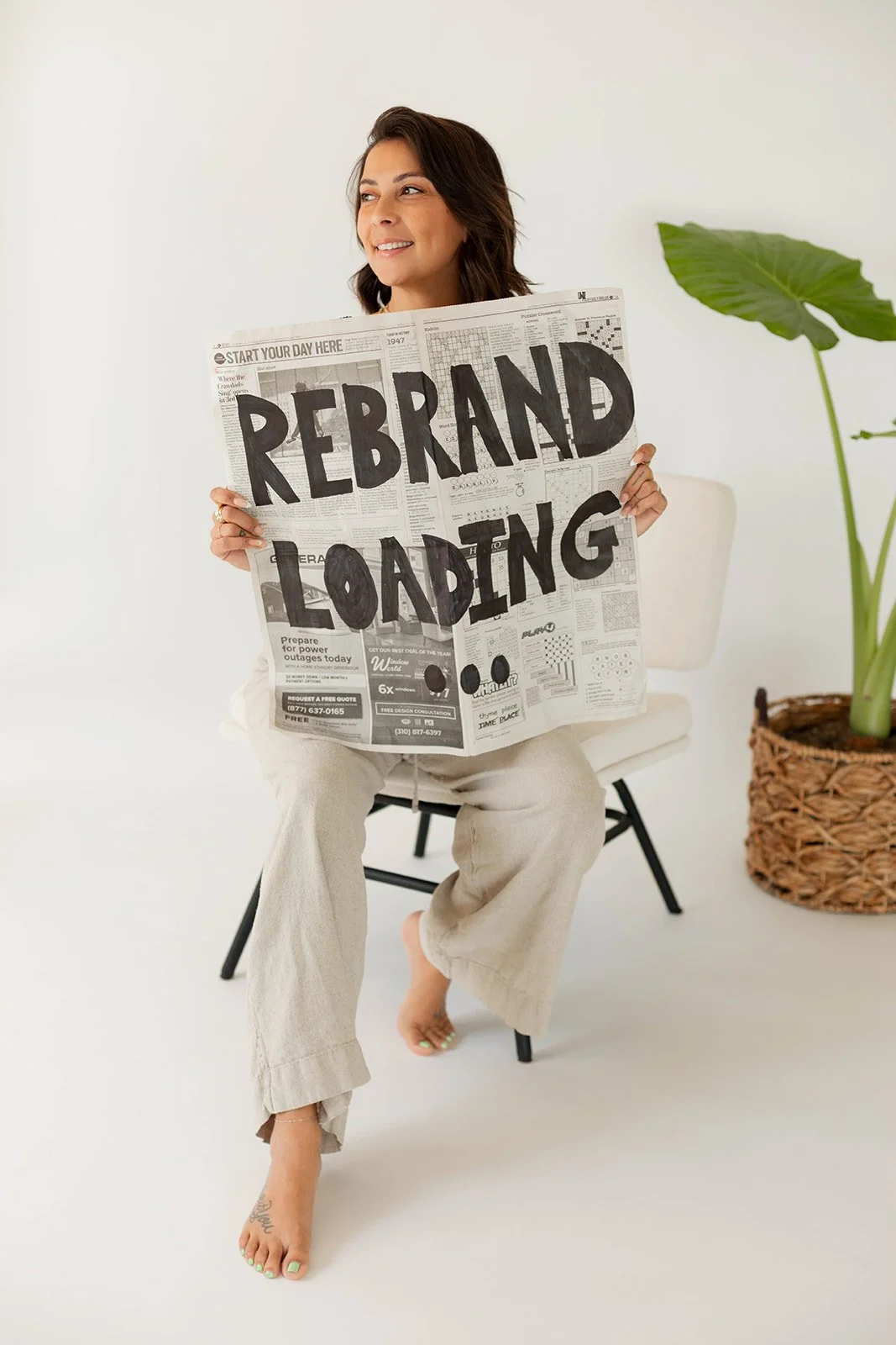 Lifestyle branding portraits for health and wellness brand in Huntington Beach, natural light studio — Best brand photographers in Huntington Beach — Captured by Tesla Rae Photo