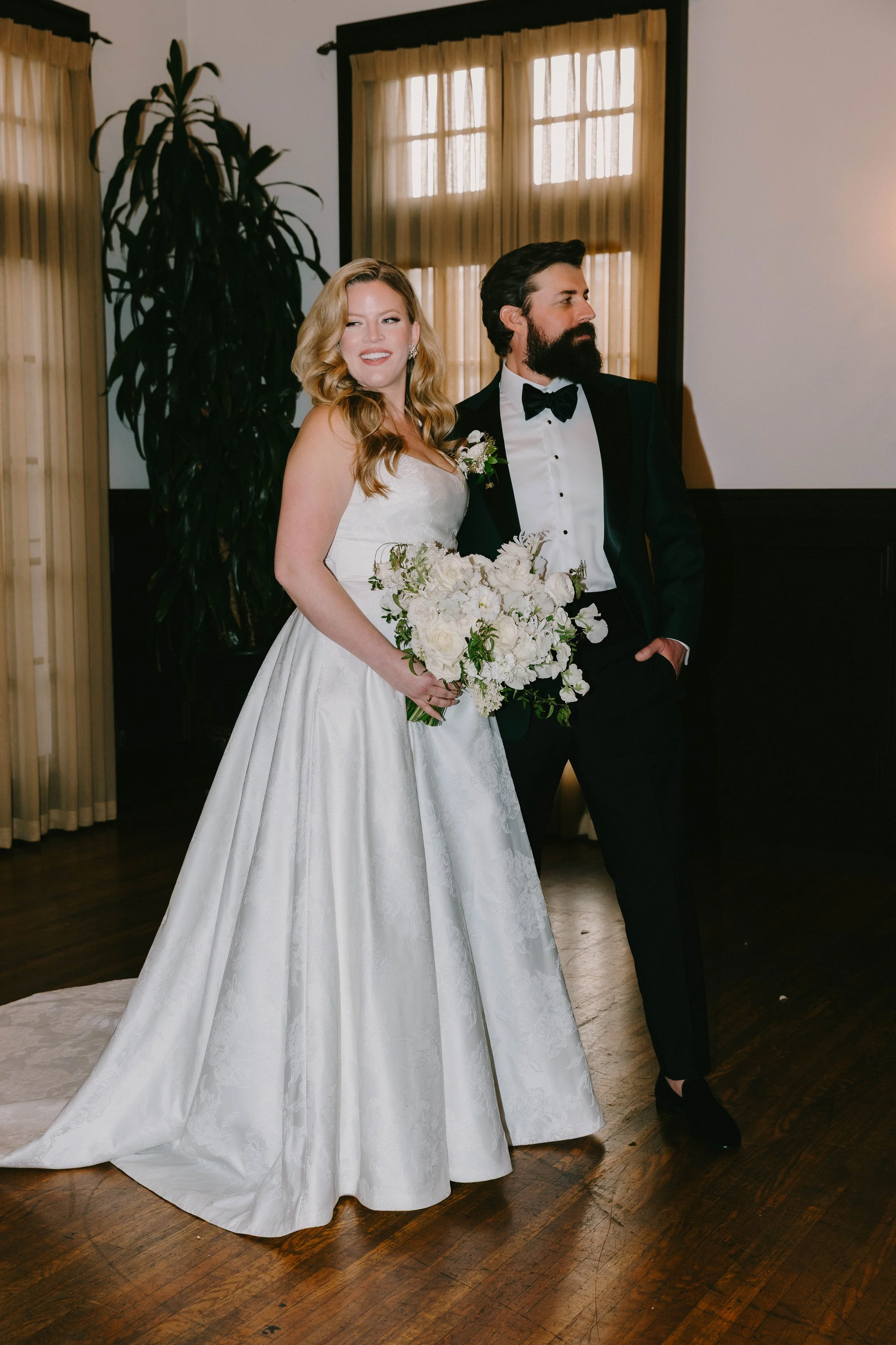 Bride and groom flash portrait at The Ebell Long Beach — Southern California wedding photographer Tesla Rae Photo based in Huntington Beach