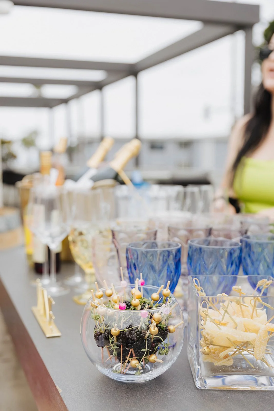 Sophisticated decor details at intimate ladies' networking event at Bianchi Laguna Beach— Luxury event photographer Tesla Rae Photo based in Southern California