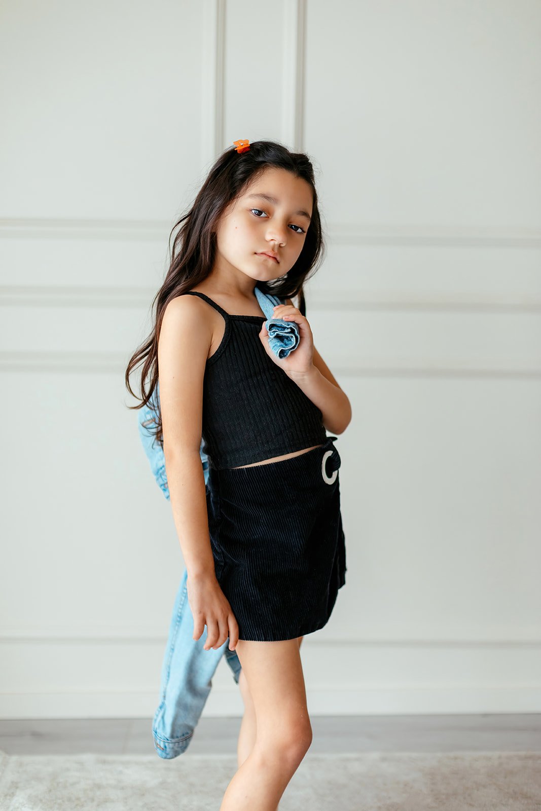 Natural light headshot of a child model laughing in a lifestyle studio — Best children's commercial acting photographers in Orange County — Captured by Tesla Rae Photo