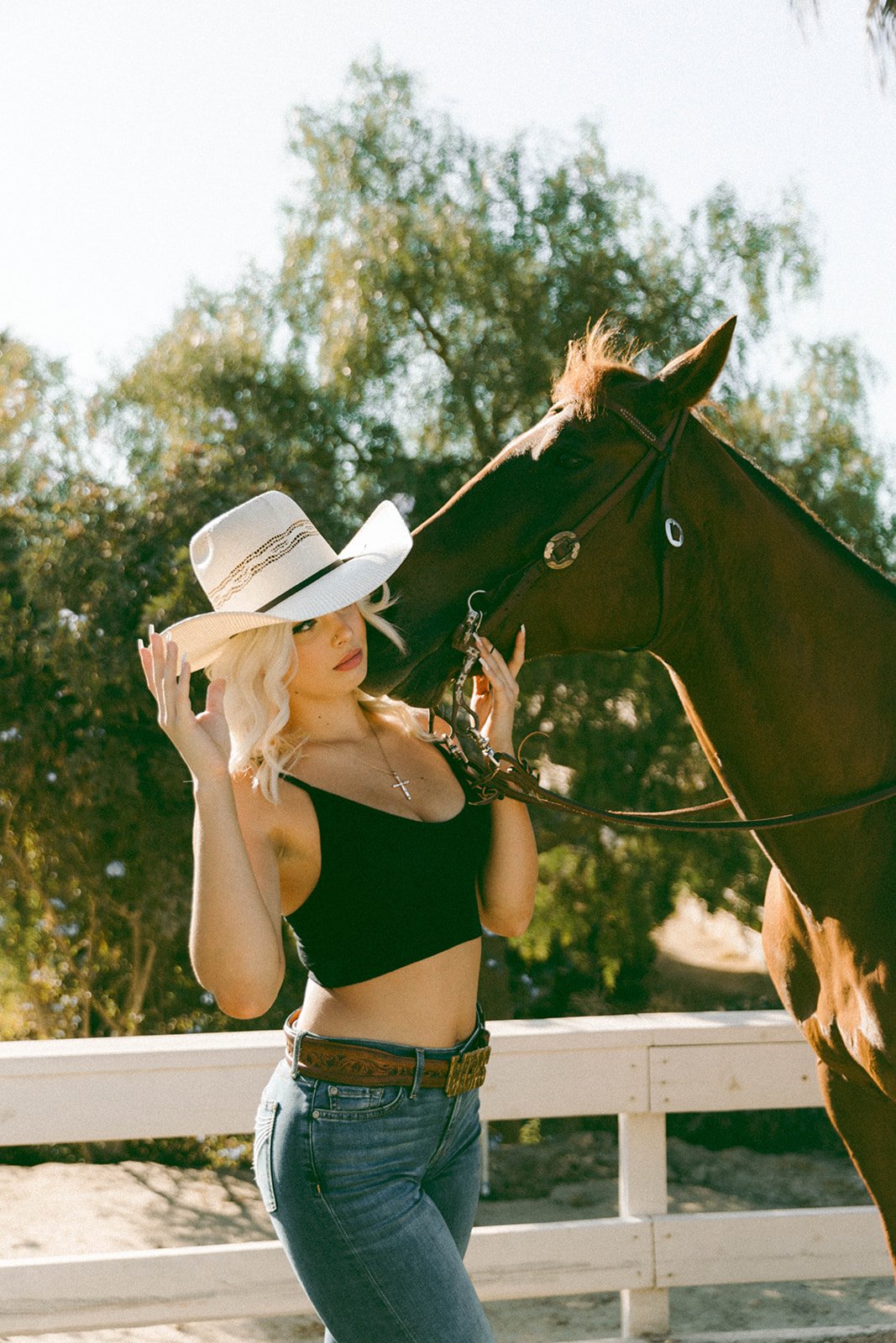 Creative lifestyle portraits, western style at horse stables in Huntington Beach— Best brand photographers in Huntington Beach — Captured by Tesla Rae Photo
