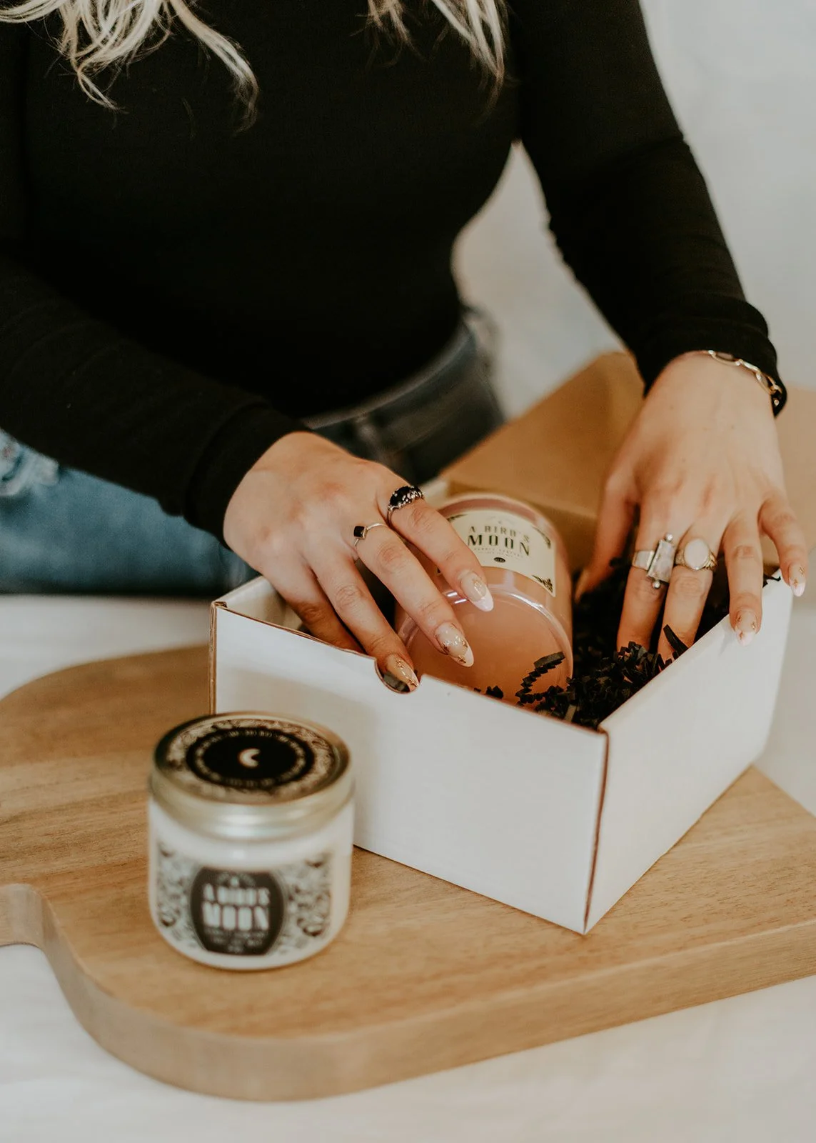 Artisan pouring soy wax for handmade candles during a branding session — Best product photographers in Orange County for makers — Captured by Tesla Rae Photo