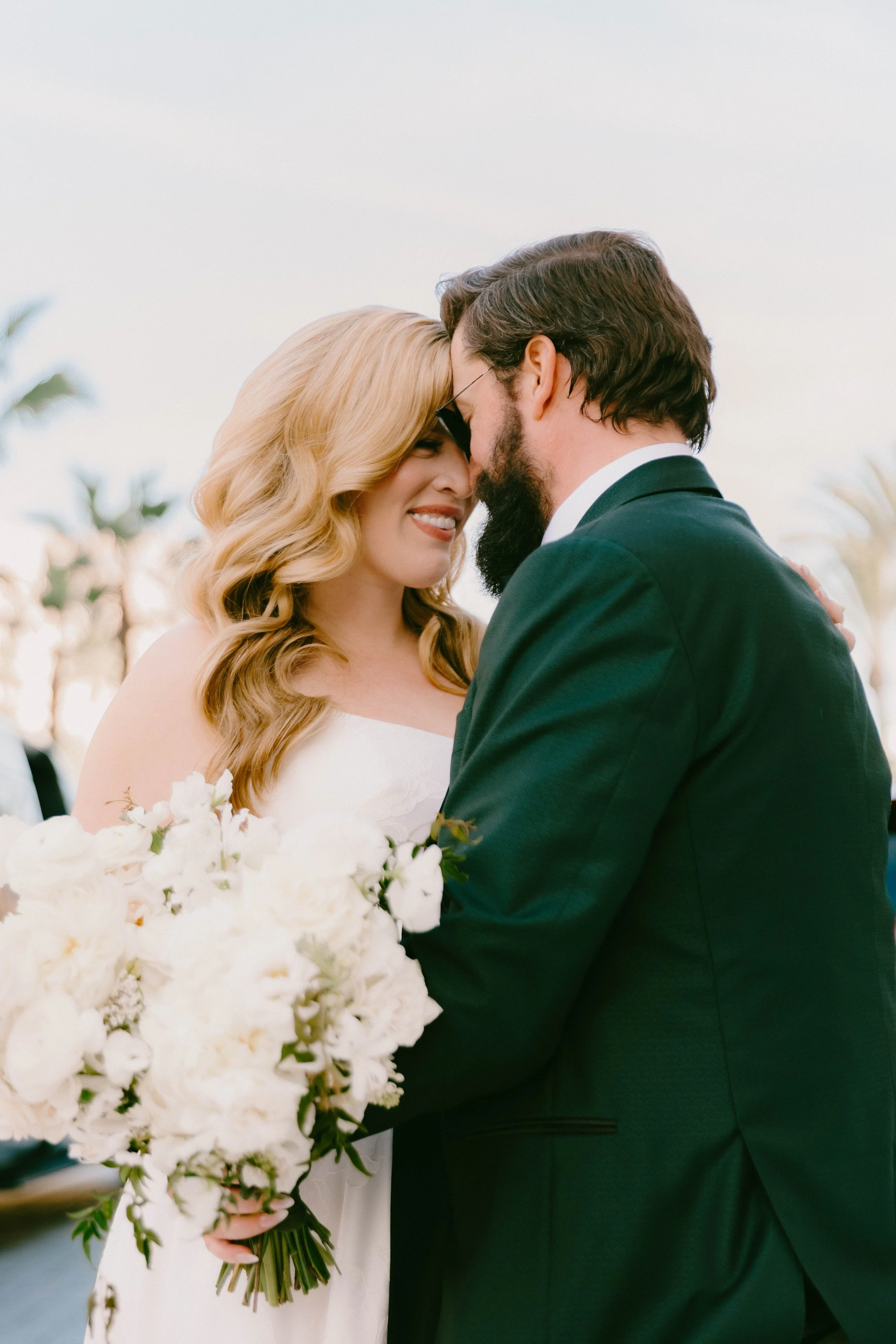 Bride and groom intimate portraits at Fairmont Breakers Hotel in Long Beach — Southern California wedding photographer Tesla Rae Photo based in Huntington Beach