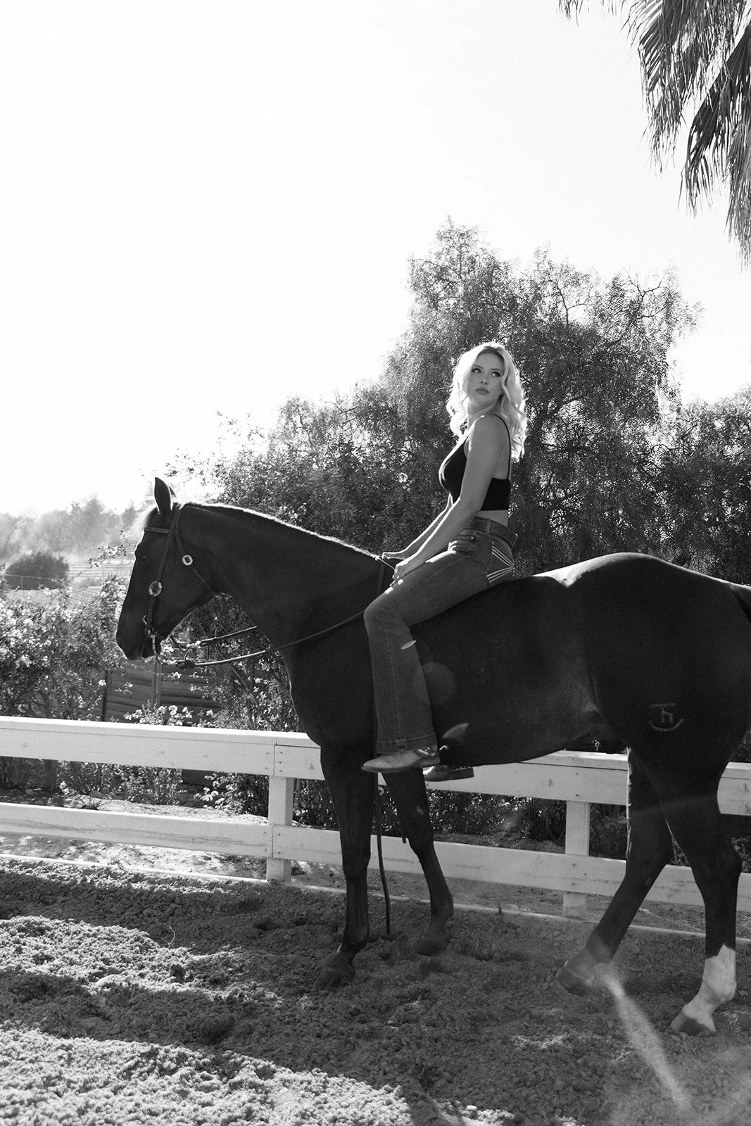 Outdoor, western lifestyle branding portraits at horse stables in Huntington Beach— Best brand photographers in Huntington Beach — Captured by Tesla Rae Photo