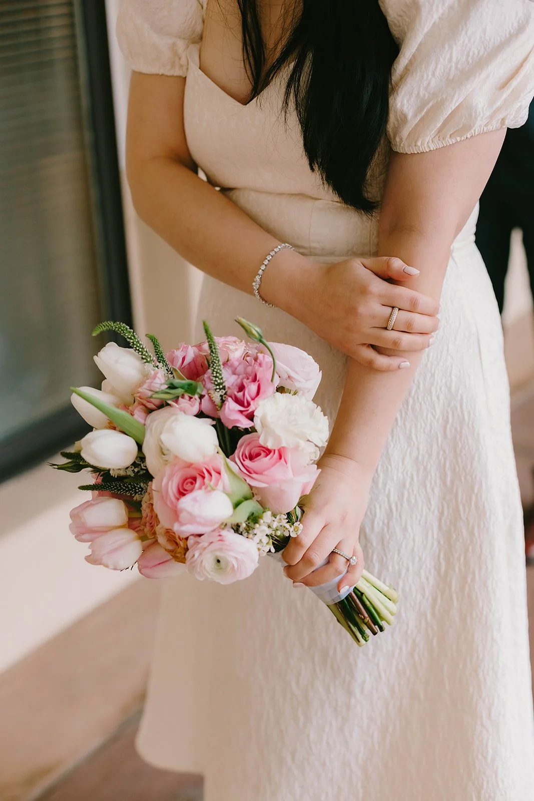 Bridal portrait at their courthouse elopement in Laguna Beach, CA — Southern California wedding photographer Tesla Rae Photo based in Huntington Beach