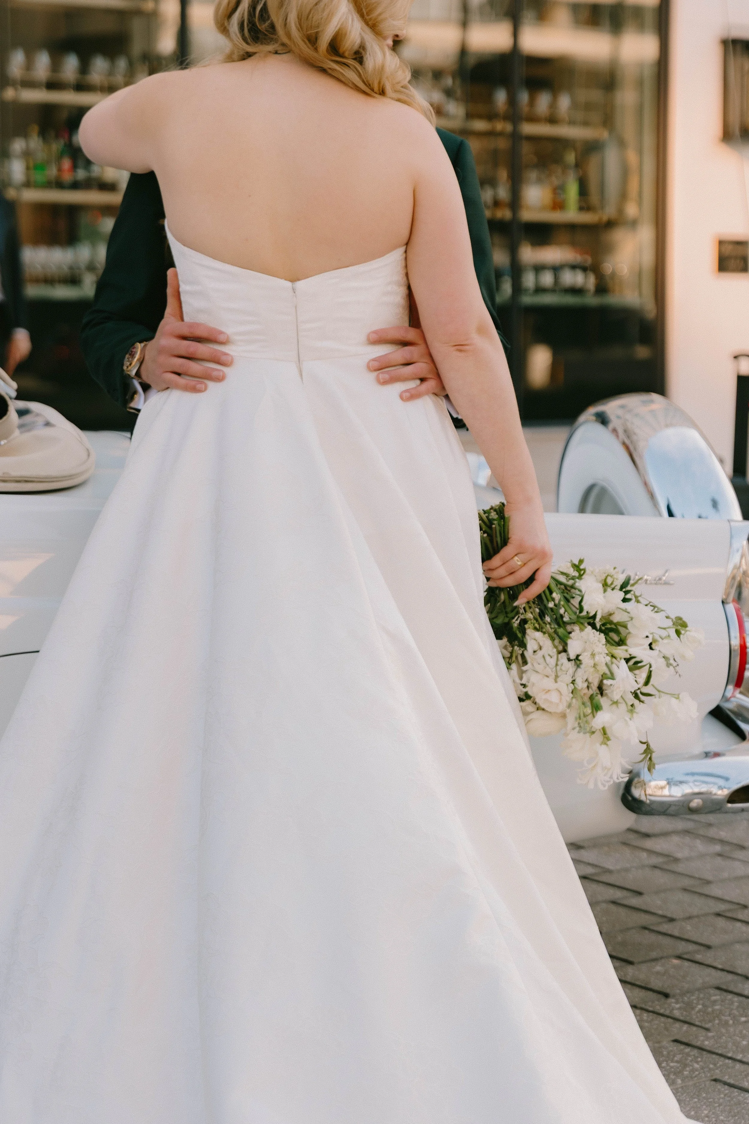 Bride and groom intimate portraits at Fairmont Breakers Hotel in Long Beach — Southern California wedding photographer Tesla Rae Photo based in Huntington Beach