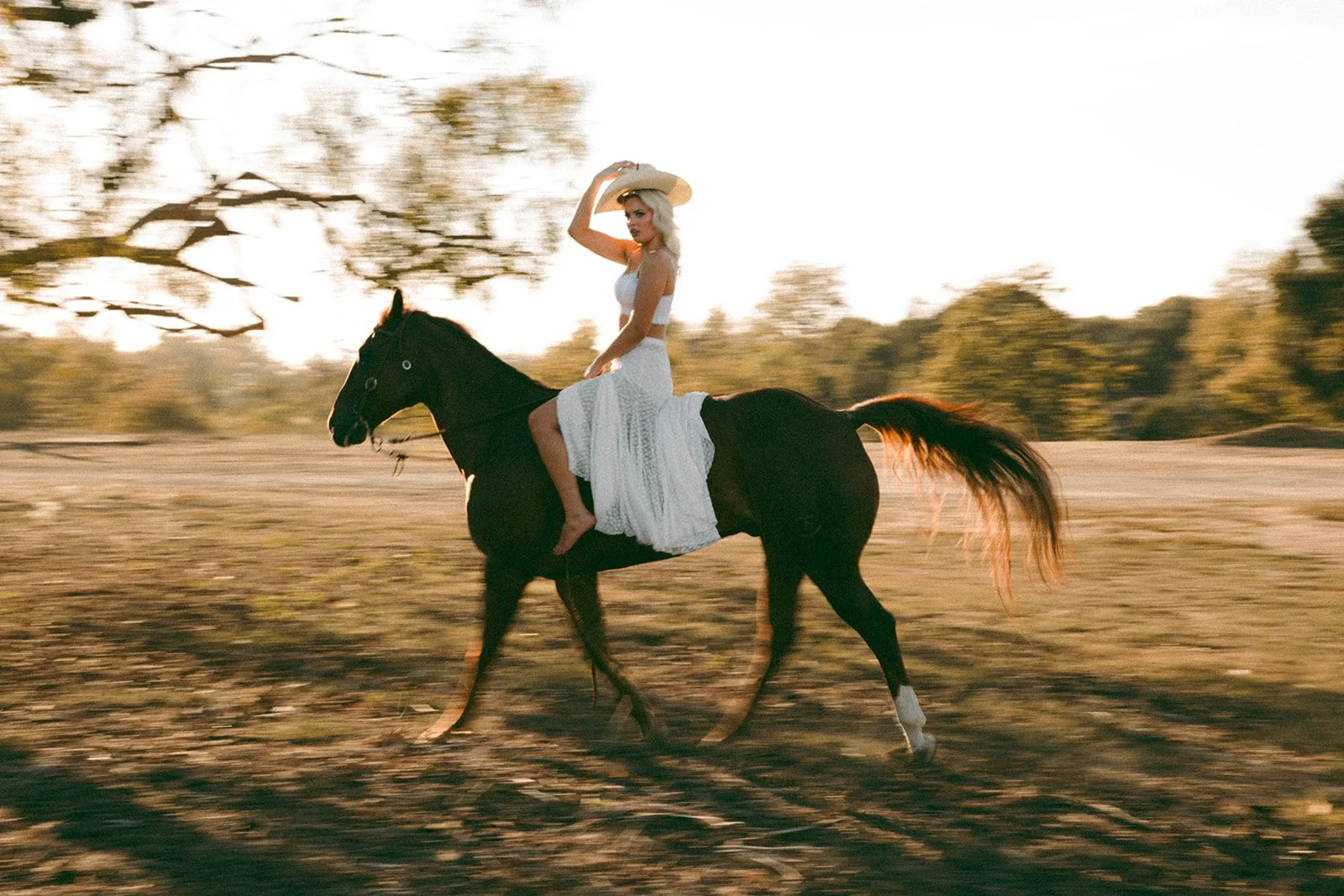 Cinematic, outdoor, western branding portraits at horse stables in Huntington Beach— Best brand photographers in Huntington Beach — Captured by Tesla Rae Photo