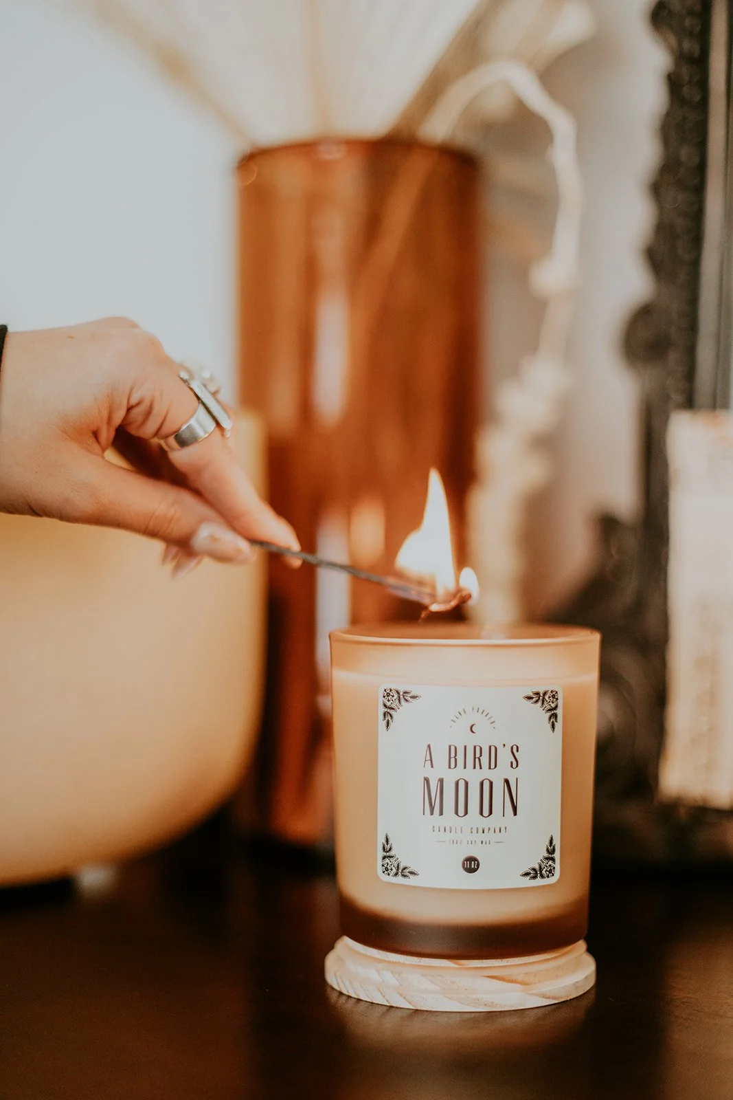 Soy wax for handmade candles during a small. business branding session — Best product photographers in Orange County for makers — Captured by Tesla Rae Photo