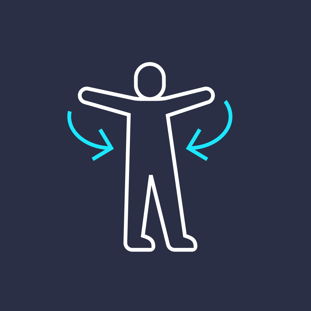 Animated person icon.