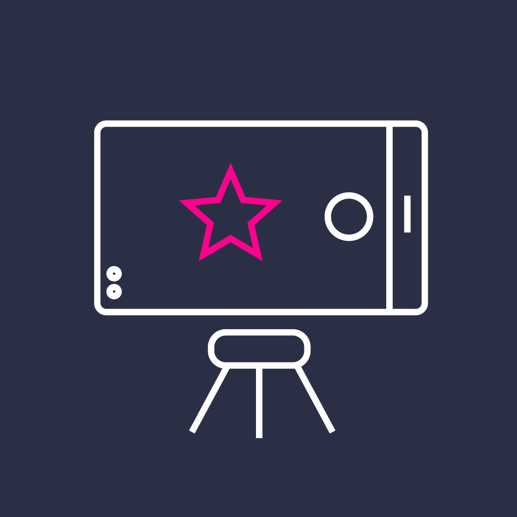 iPhone filming icon.