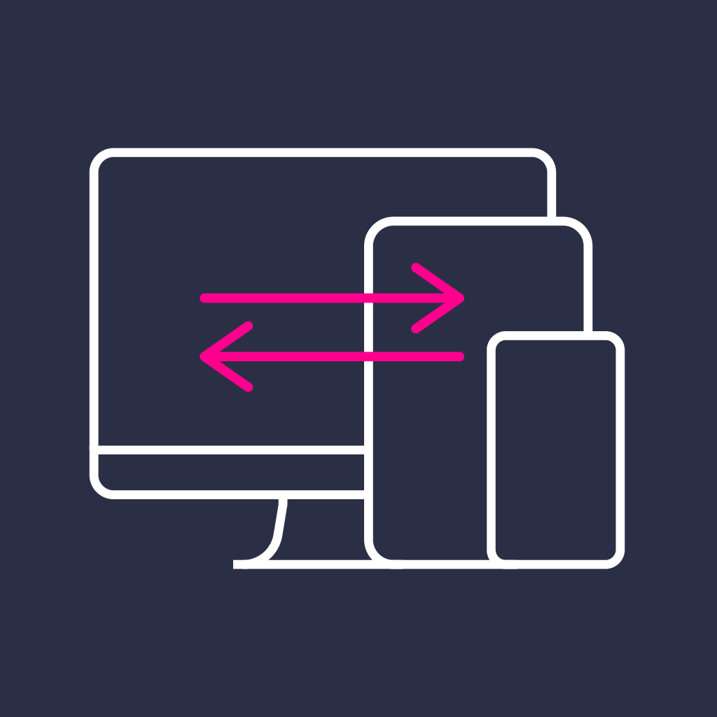 Responsive website icon 3 devices.