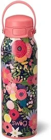 Swig Life 32oz Insulated Water Bottle, Travel Water Bottle with Straw and Lid, Cup Holder Friendly Bottles, Stainless Steel 32 oz Tumbler, Reusable Lid