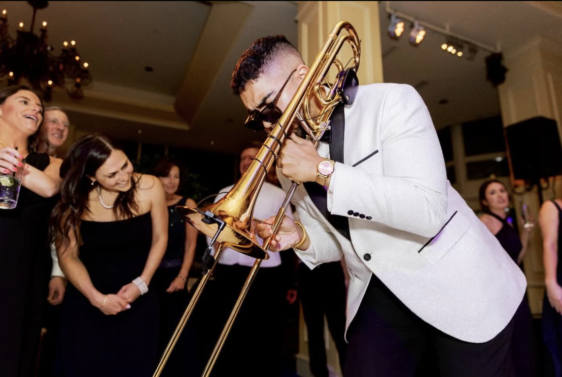 trombone player in a boston wedding and events band massachusetts new england