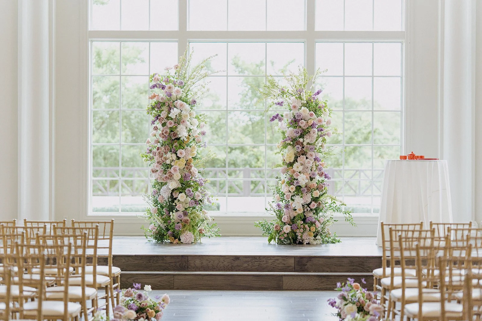 wedding, ceremony, altar, aisle, outdoor