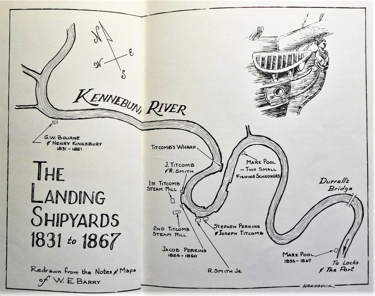 The Bourne and Kingsbury Shipyard, Shipbuilding, and Kennebunk Landing