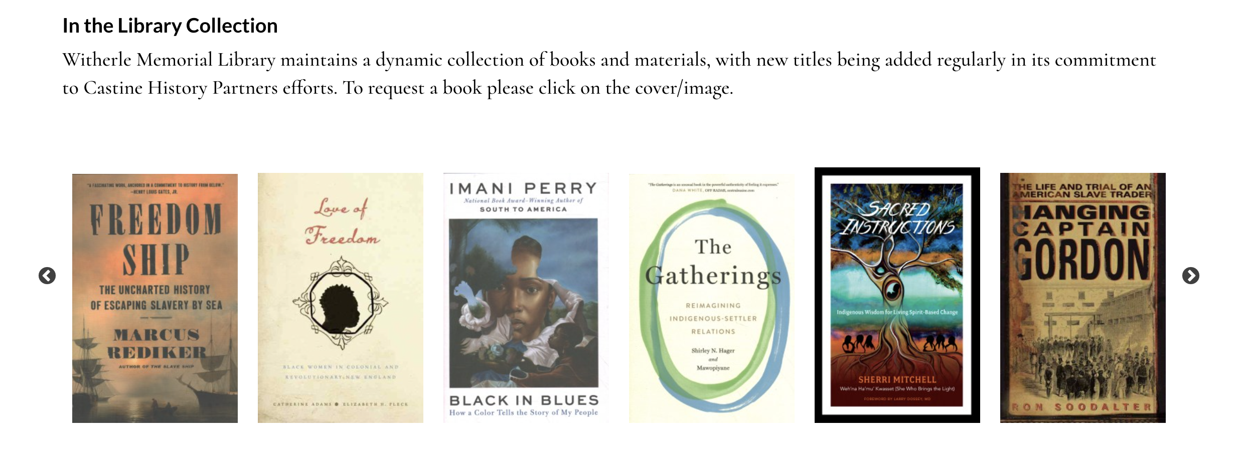 Witherle Memorial Library Reading &amp; Resource List