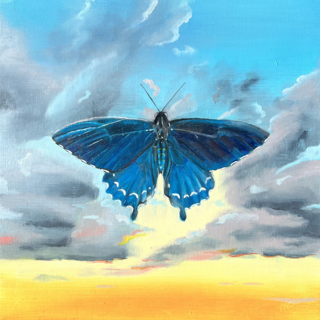 Spicebush Swallowtail | 2026 | Oil on Panel | 10"x10"