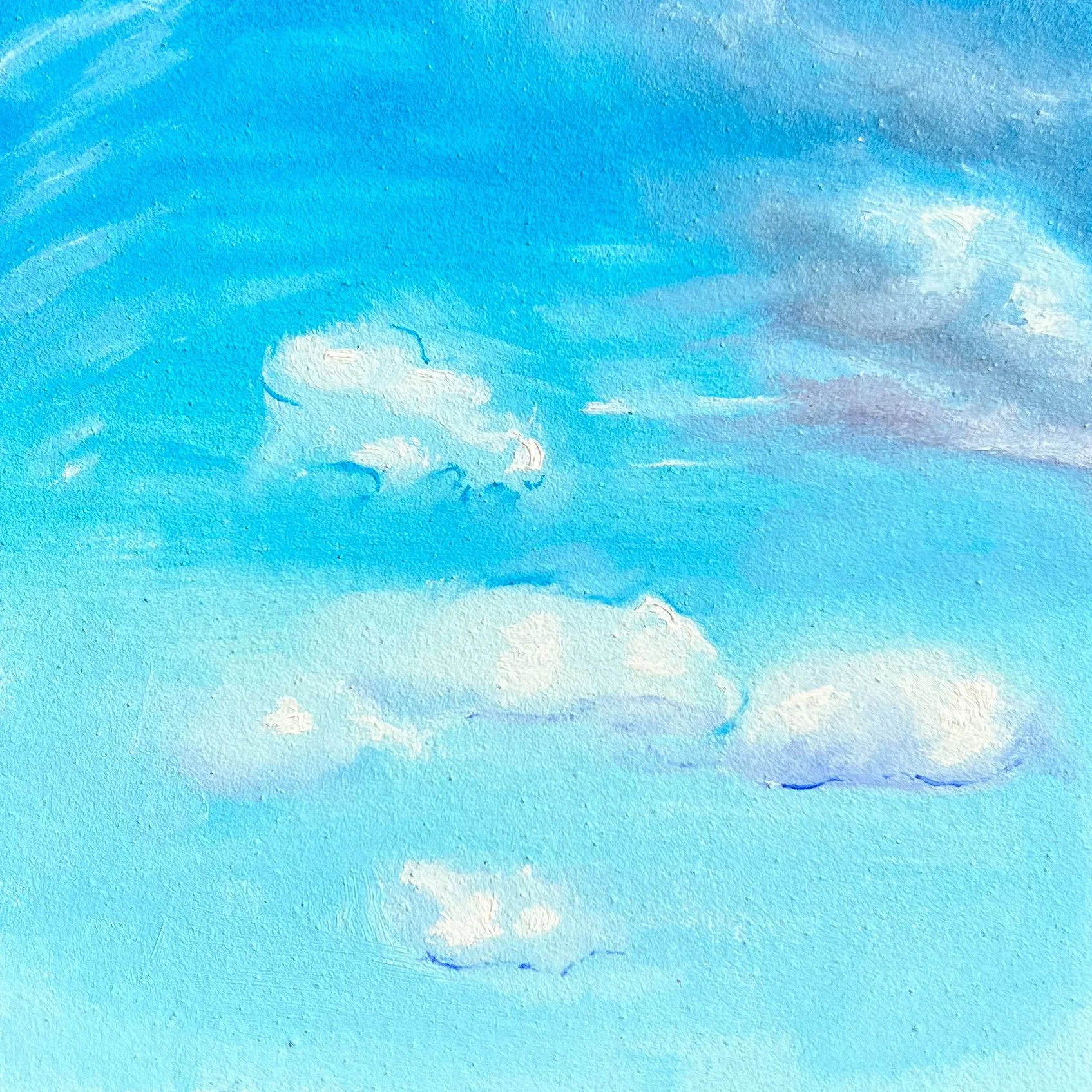 Cloud Study 5 | 2025 | Oil on Panel | 5"x5"