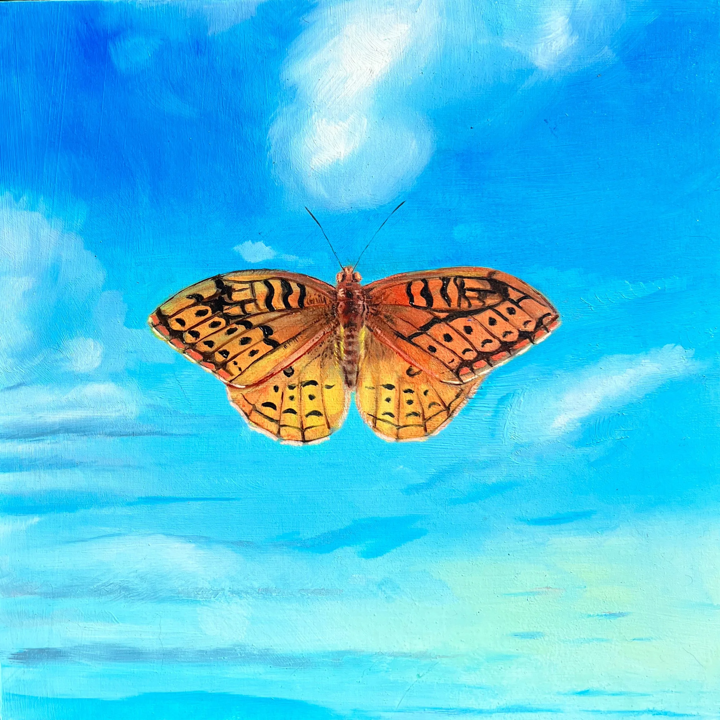 Great Spangled Fritellary | 2026 | Oil on Panel | 10"x10"