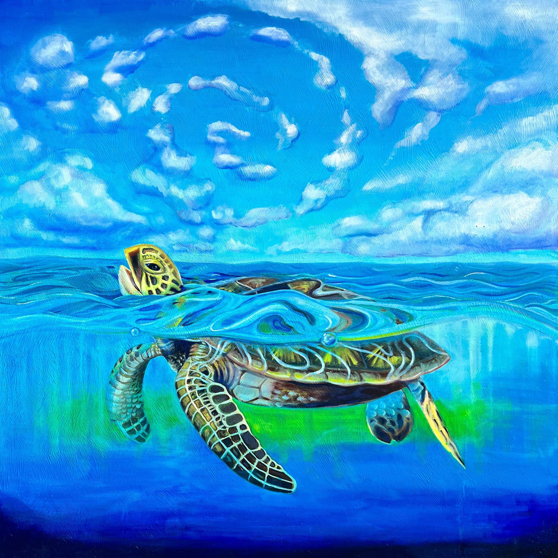 Breathe In | 2025 | Oil on Canvas | 40"x40"