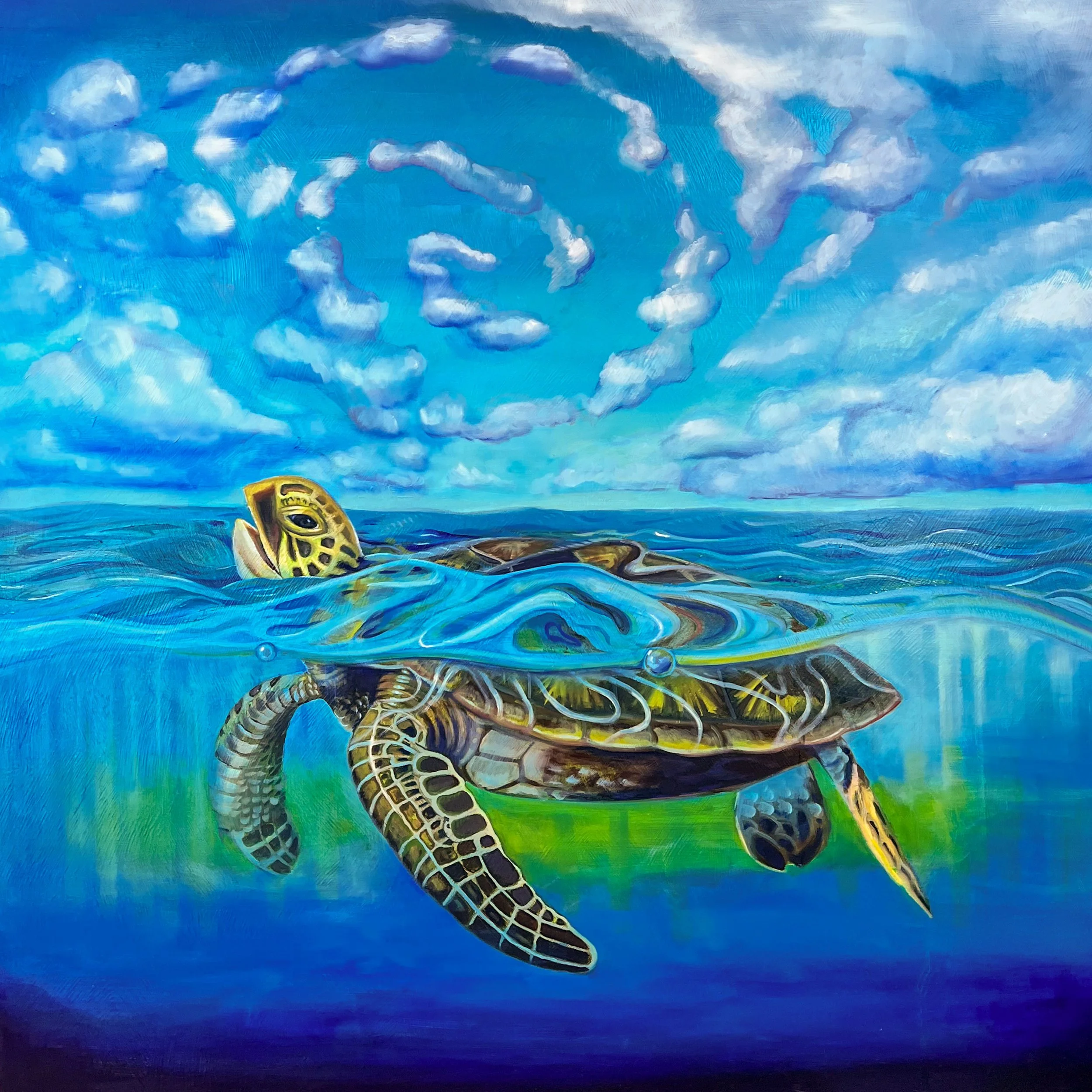 Breathe In | 40"x40"| Oil on Canvas