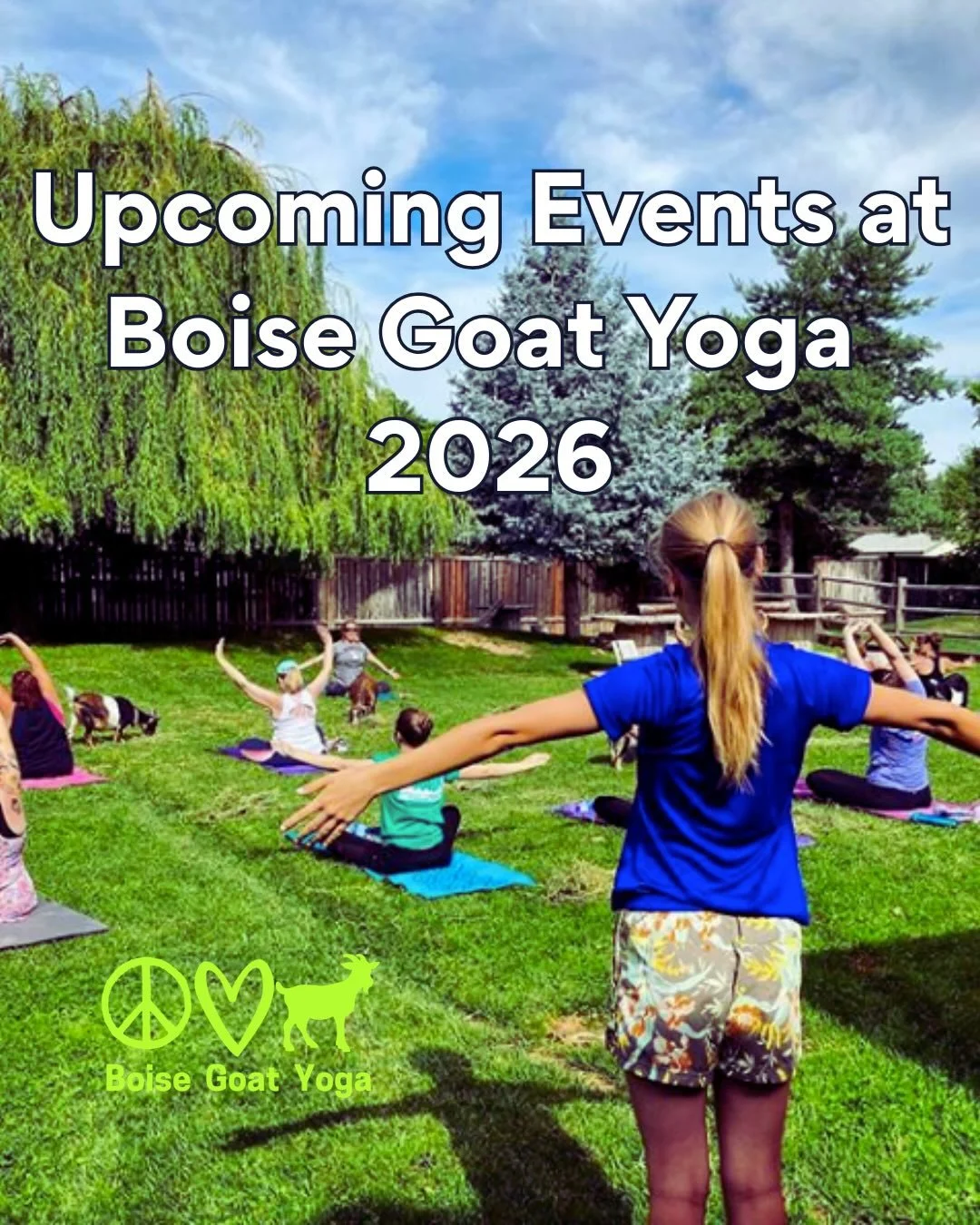 We&rsquo;re gearing up for a fun season ahead! 🐐 🧘&zwj;♀️ ❤️ 
Classes fill quickly so be sure to book your spot soon. Can&rsquo;t wait to see you at Boise Goat Yoga - or in Cascade! 

#boisegoatyoga #omontherange #idahome #idahoyogaretreats #boise