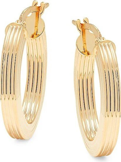 Saks 14K Yellow Gold Hoop Earrings Shop Now →