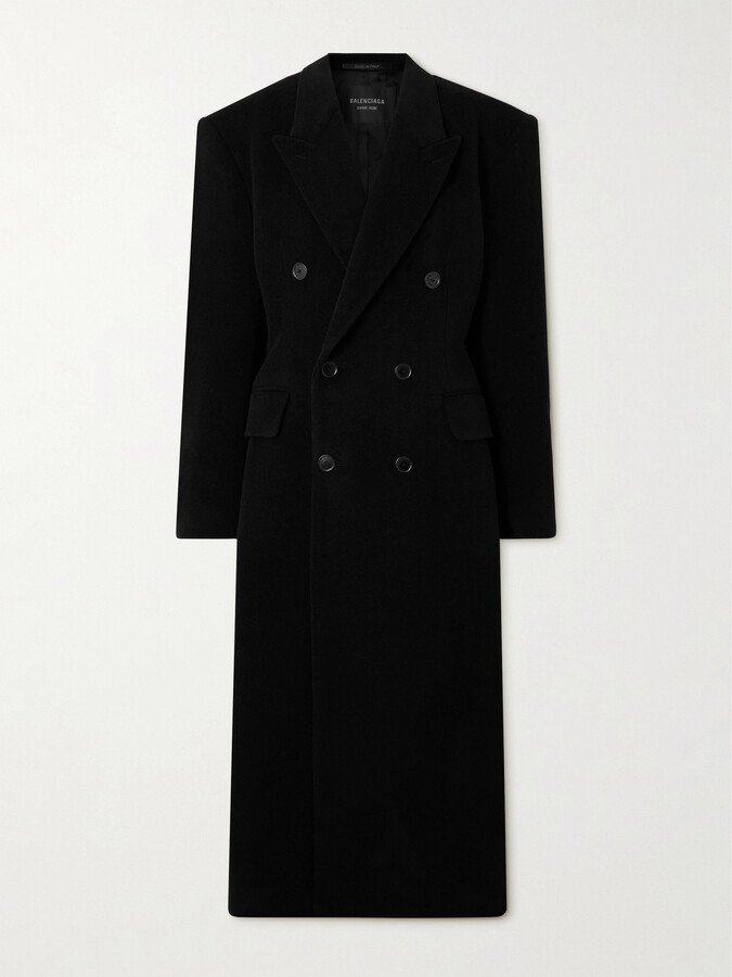 Balenciaga Double-Breasted Oversized Cashmere & Wool-Blend coat