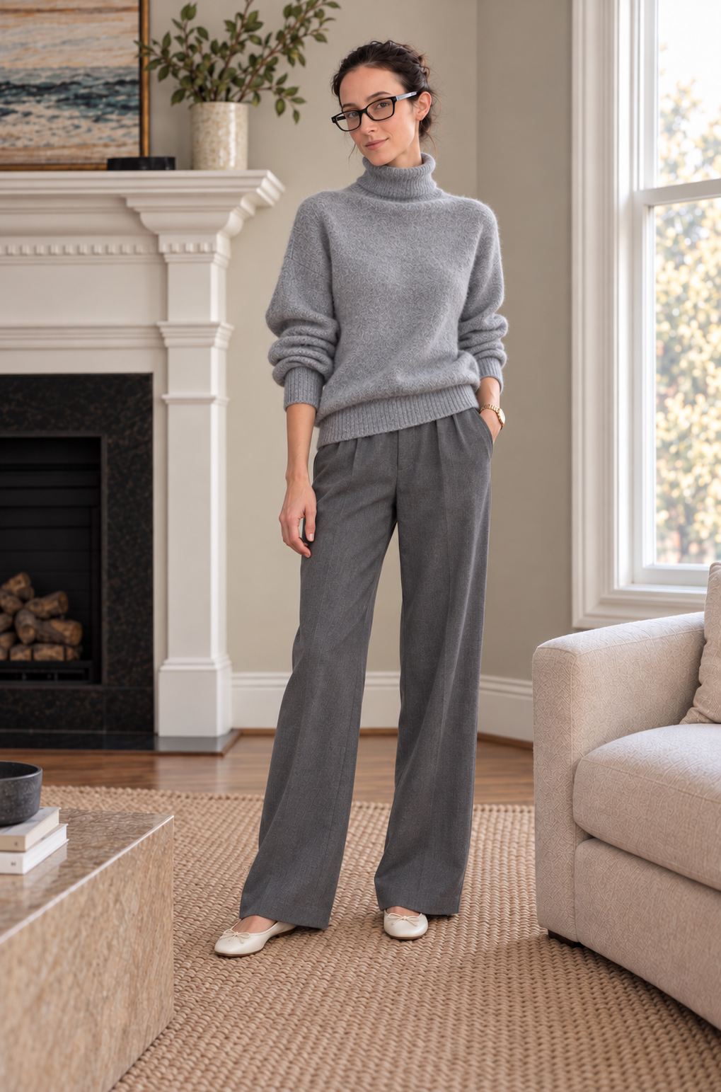 The Art of Dressing Down: A Cropped Knit, a Ballet Flat, and the Appeal of Understated Luxury