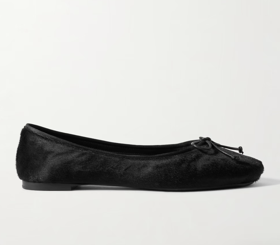 KHAITE Charlotte calf hair ballet flats