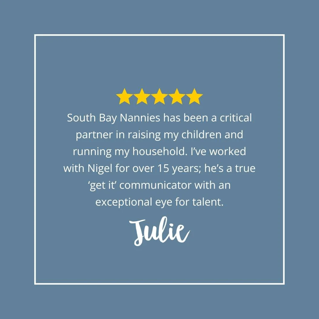 We specialize in professional childcare placements, thoughtfully matching families with experienced, trusted nannies!

📩 Nigel@SouthBayNannies.com
🌐 www.SouthBayNannies.com
📞 424-247-8507