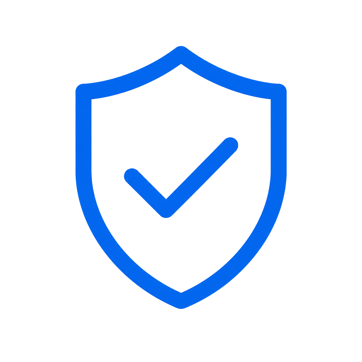 Blue shield icon with a check mark, symbolizing security or protection by our IICRC certified team, on a light background.