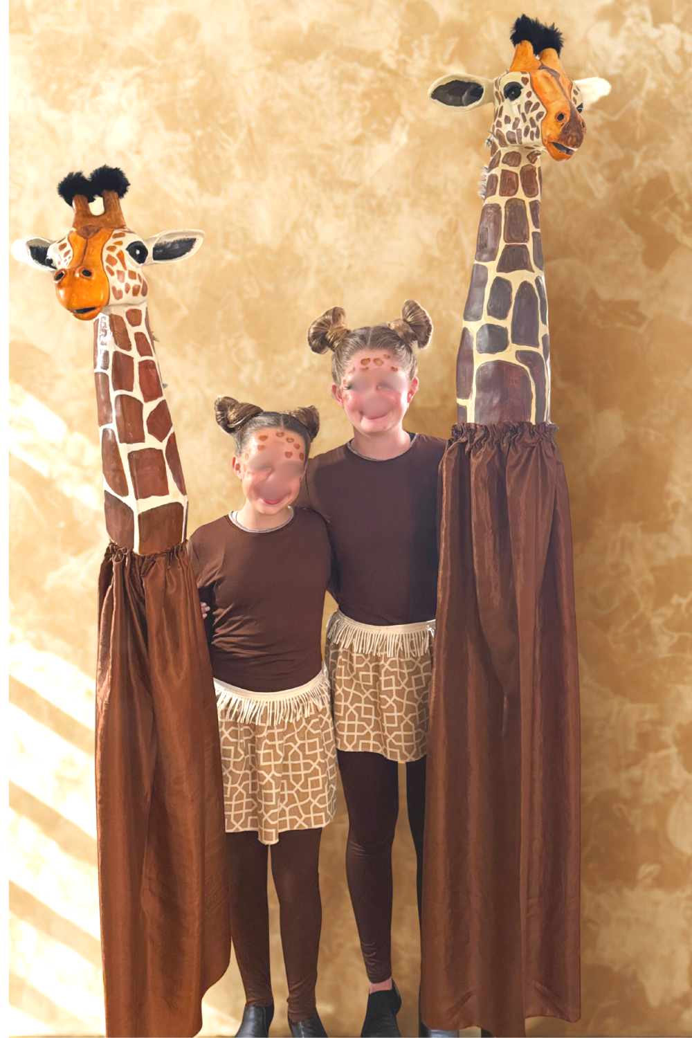 Lion King JR Giraffe Costume (DIY Paper Mâché Head for School Theater)