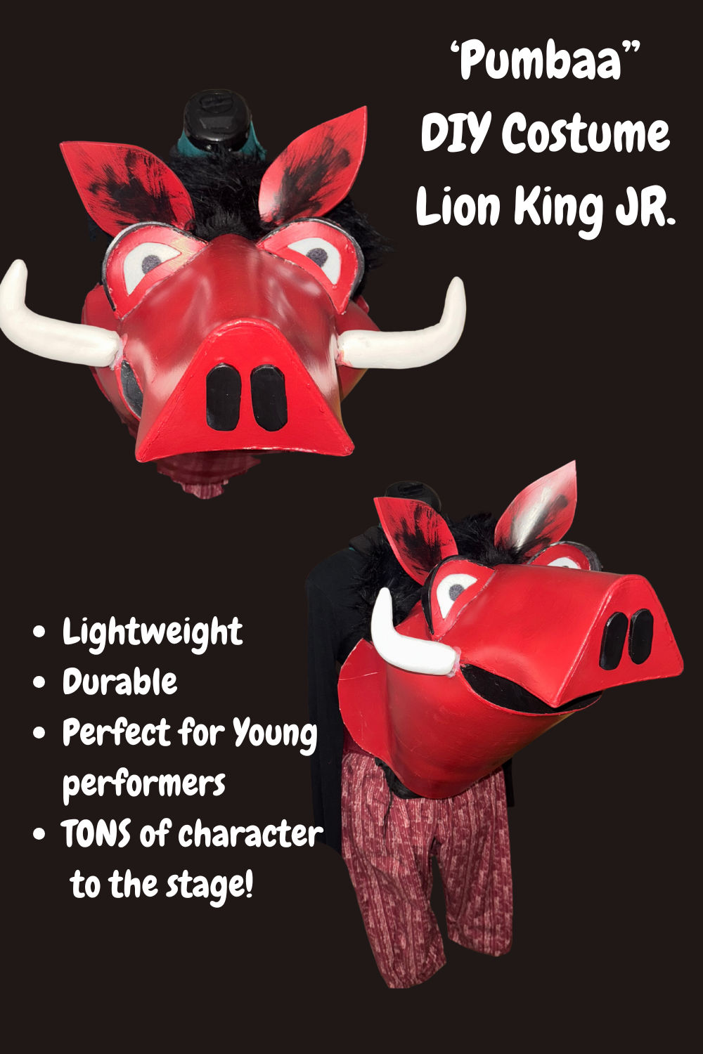 Pumbaa Costume "Backpack Hack"