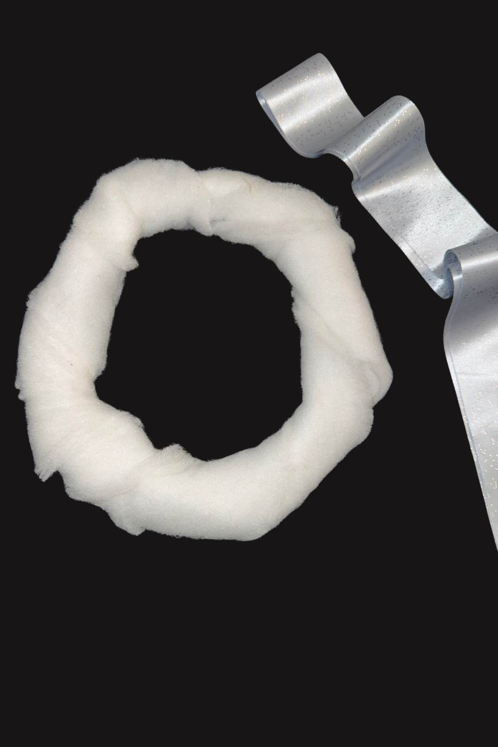 The entire ring was covered with batting until the shape became evenly rounded.