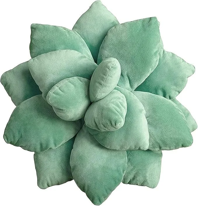 Amazon-purchased succulent pillow in soft green fabric, upcycled into a lightweight headpiece to represent seaweed for a youth theater costume.
