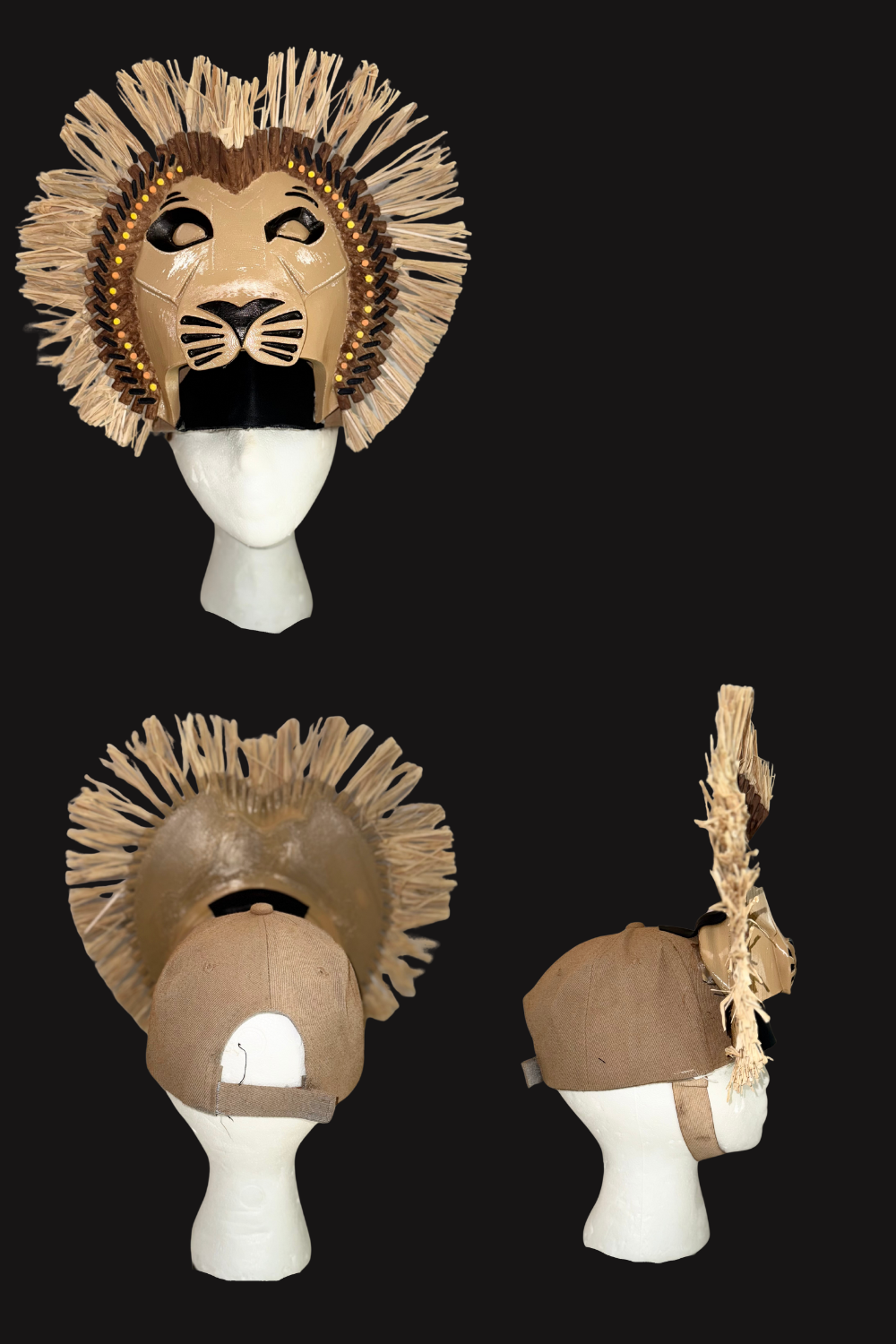 Simba Headpiece (baseball hat base)
